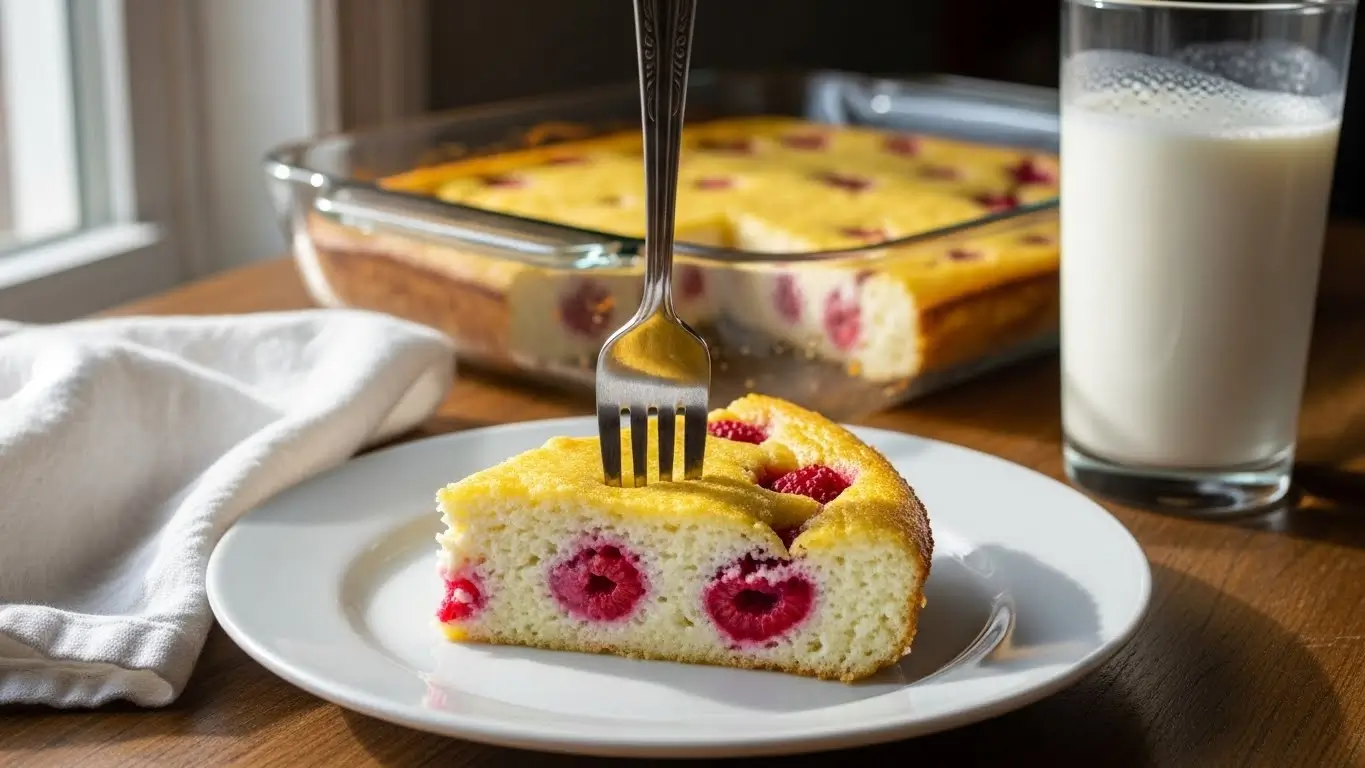 lemon raspberry cottage cheese bake