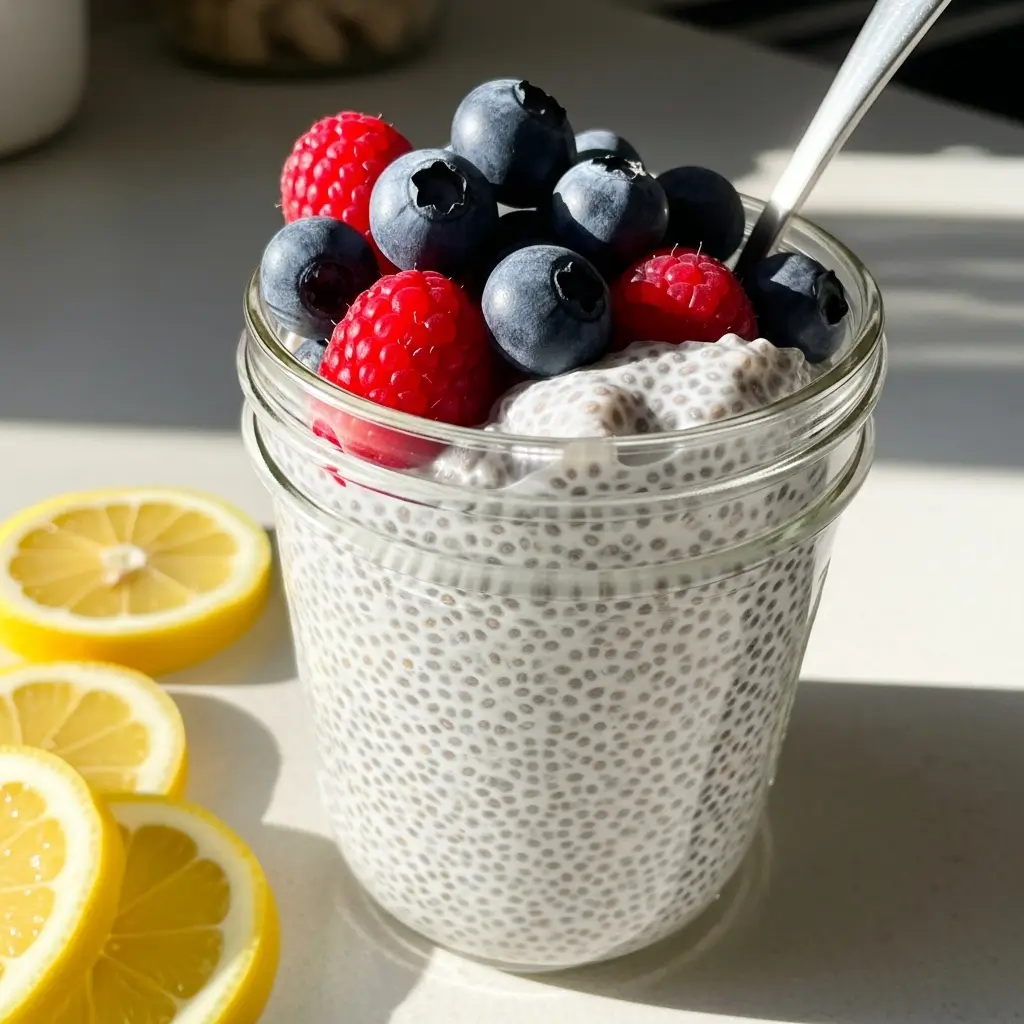 lemon cream chia pudding