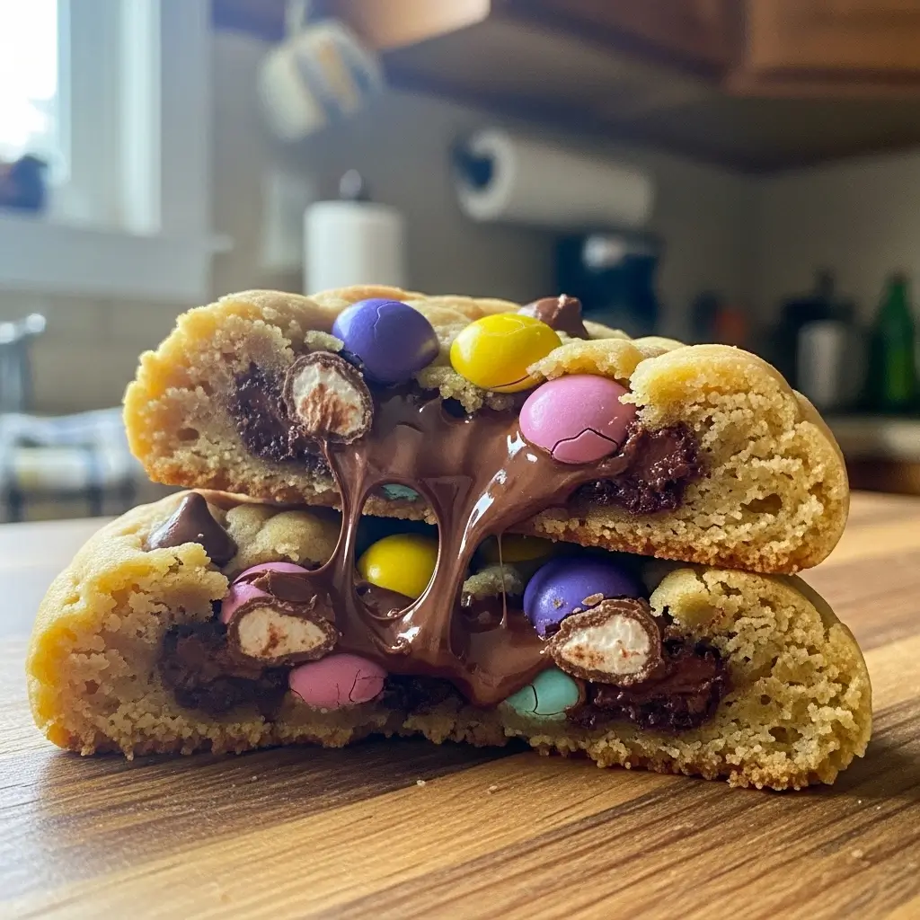 chocolate chip Cadbury egg cookies