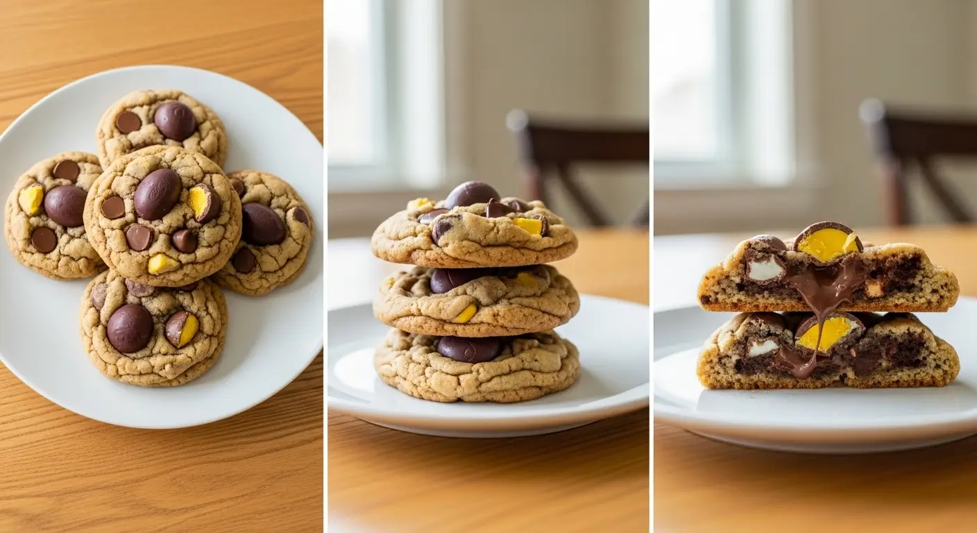 chocolate chip Cadbury egg cookies