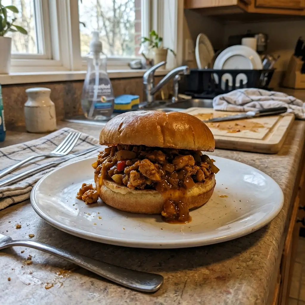 Cajun chicken sloppy joes