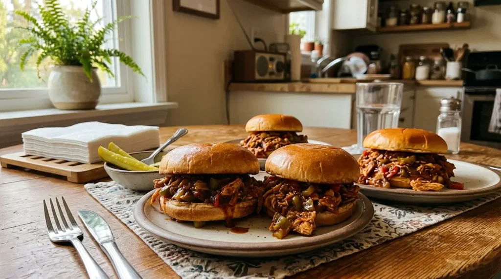 Cajun chicken sloppy joes