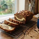 Cream cheese-filled banana bread