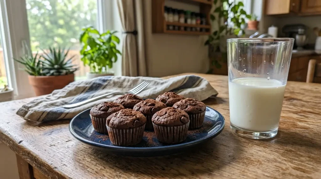 Greek yogurt chocolate mini muffins
