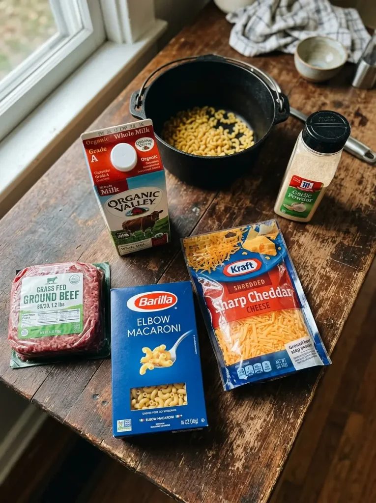 One pot hamburger mac and cheese