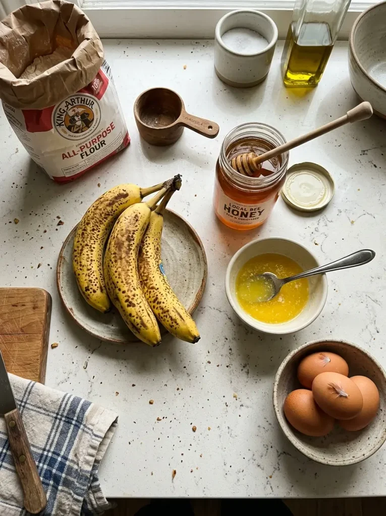 moist honey vanilla banana bread