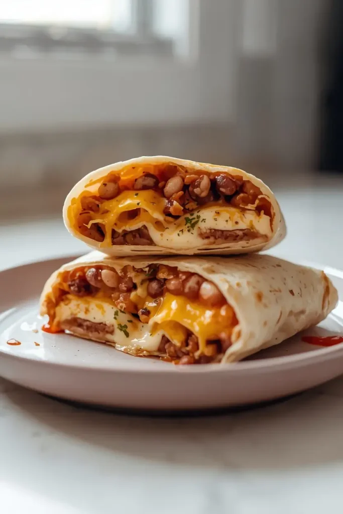 Easy homemade bean burritos