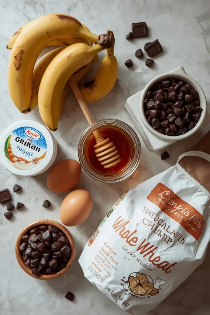 Healthy chocolate chip muffins
