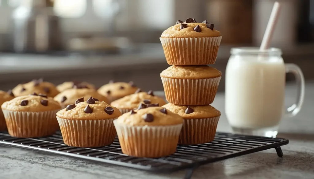 Healthy chocolate chip muffins